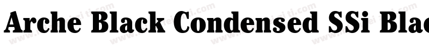 Arche Black Condensed SSi Black Con字体转换